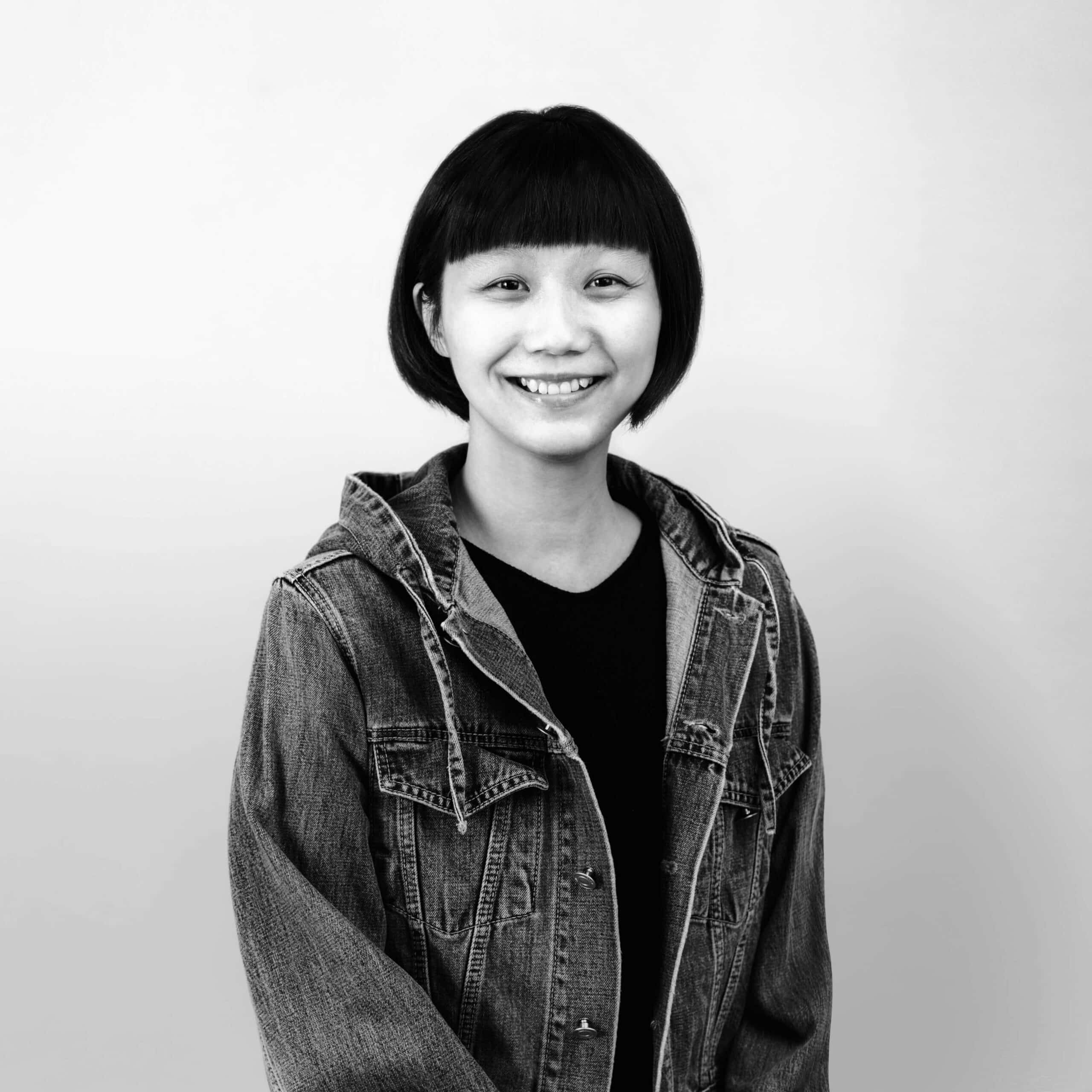 Black and White portrait photograph of Kate Yu, Senior UI Designer at Pilotfish